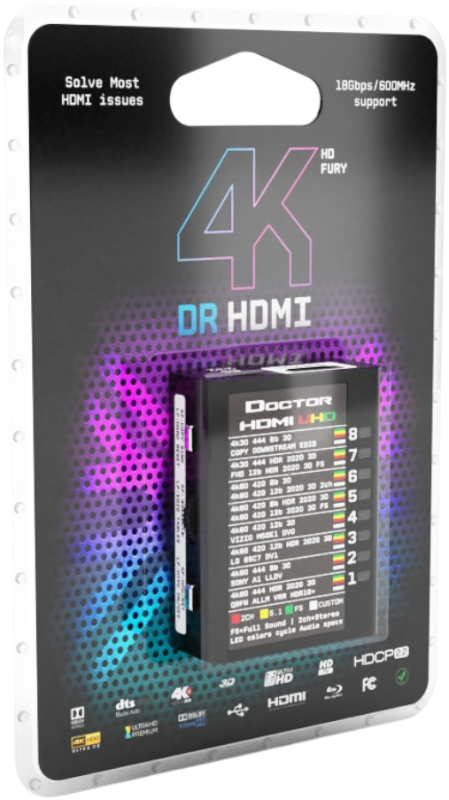 Dr.HDMI 4K retail packaging, front